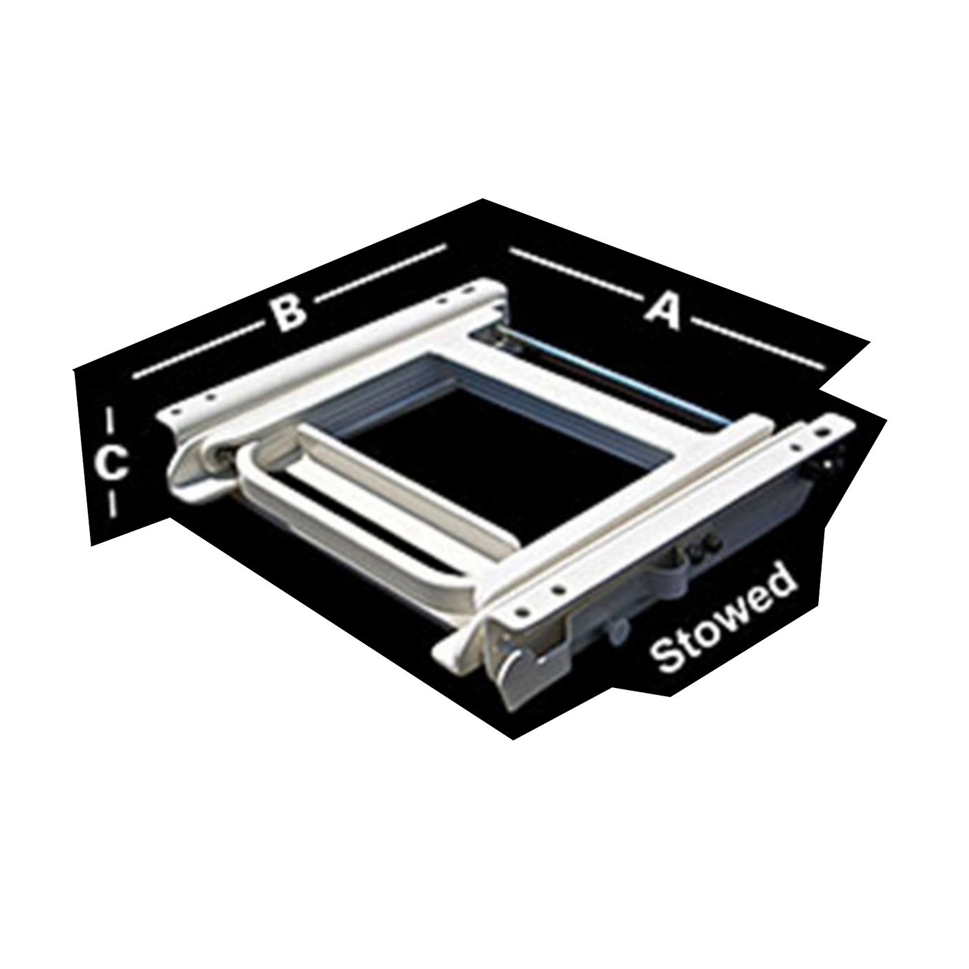 3-STEP UNDER-MOUNT SLIDE/OUT FOLDING COATED ALUMINUM LADDER (L02-)