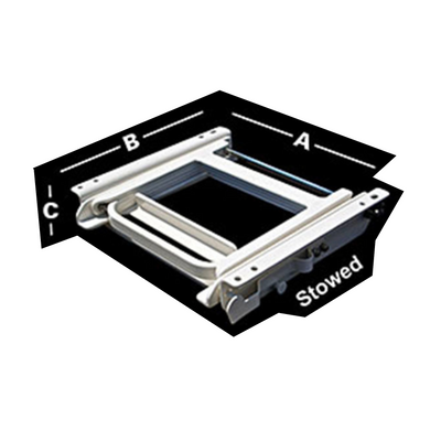3-STEP UNDER-MOUNT SLIDE/OUT FOLDING COATED ALUMINUM LADDER (L02-)