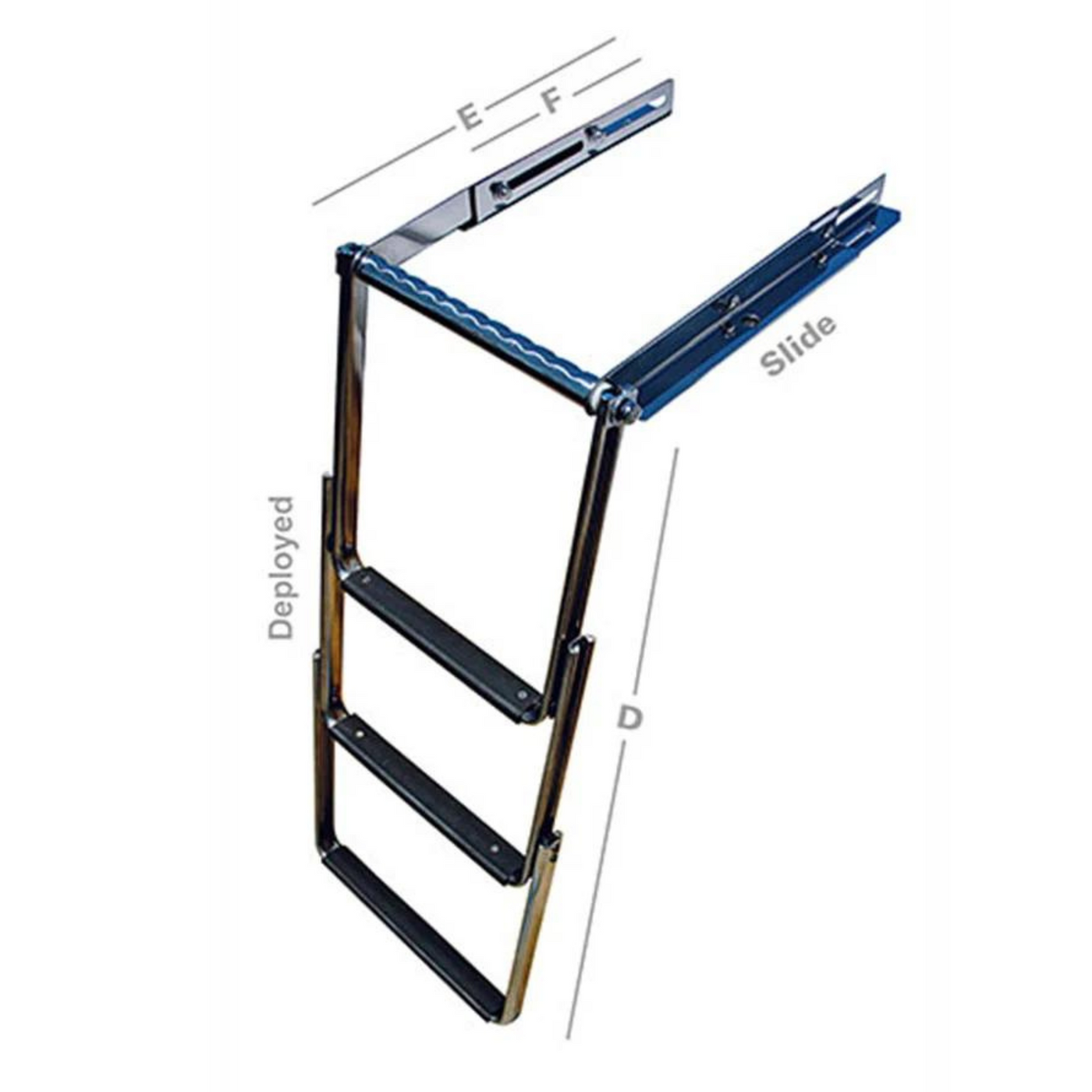 3-STEP TOP POCKET-MOUNT SLIDING BOAT LADDER