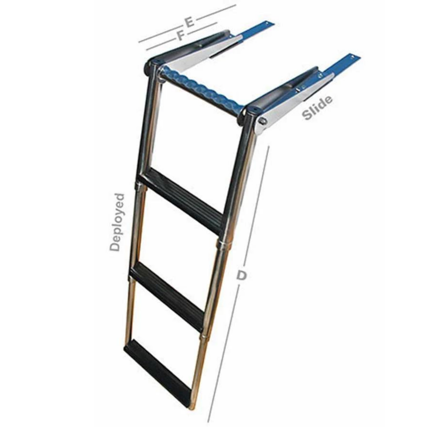 SLIDING 3-STEP TOP POCKET-MOUNT TELESCOPING LADDER