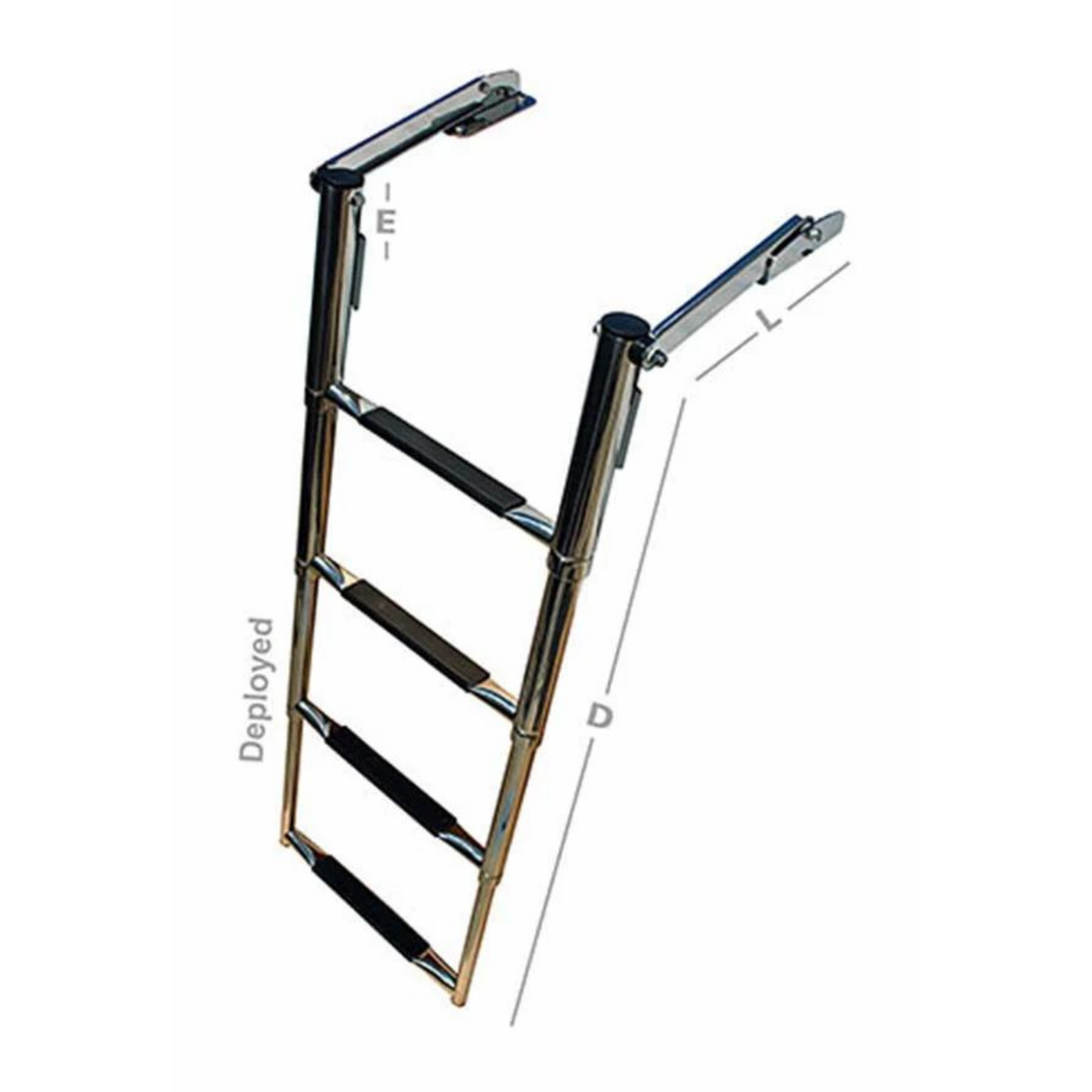 4-STEP TOP BOW POCKET-MOUNT TELESCOPING BOAT LADDER (L5T-)